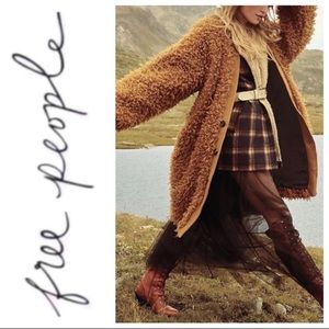 Free People Mongolian Fur coat. XS